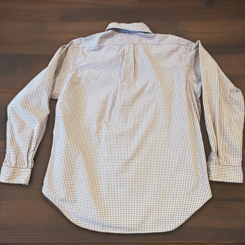 Ralph Lauren Classic Fit Plaid Button-Down Shirt Sz 16.5/34 Burgundy Check - Picture 9 of 13